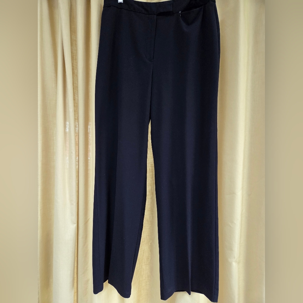 Emma James Dark Navy Blue Size 12 Stretch Polyester Dress Pants - Picture 3 of 17